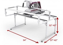 Grace Q-Zone Hoop Quilting Frame Works with Most Any Domestic Machine (SHOWN WITH OPTIONAL TOP PLATE AND HANDLES)