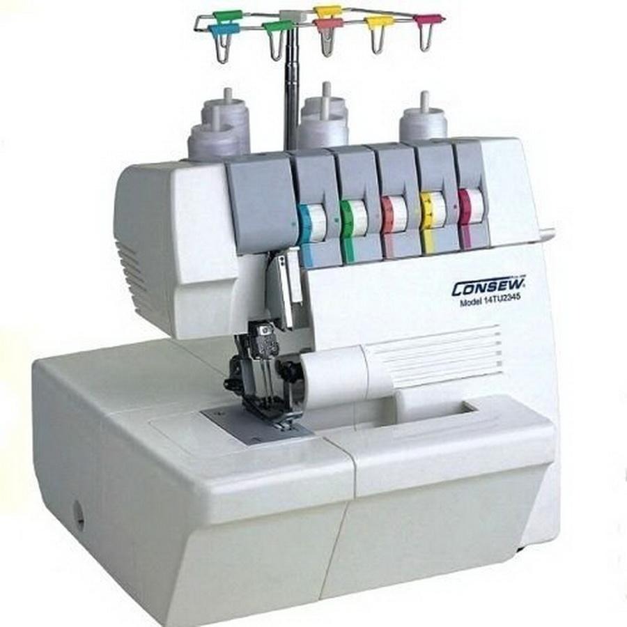 Consew 14TU2345 Portable Coverlock 2/3/4/5 Thread Serger Machine ...