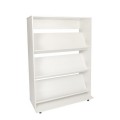 Arrow 3 Shelf Fabric Display White Vinyl Laminate